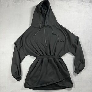 Popflex Game Day Dress Hoodie Womens L/XL Black Mini Pullover Athleisure